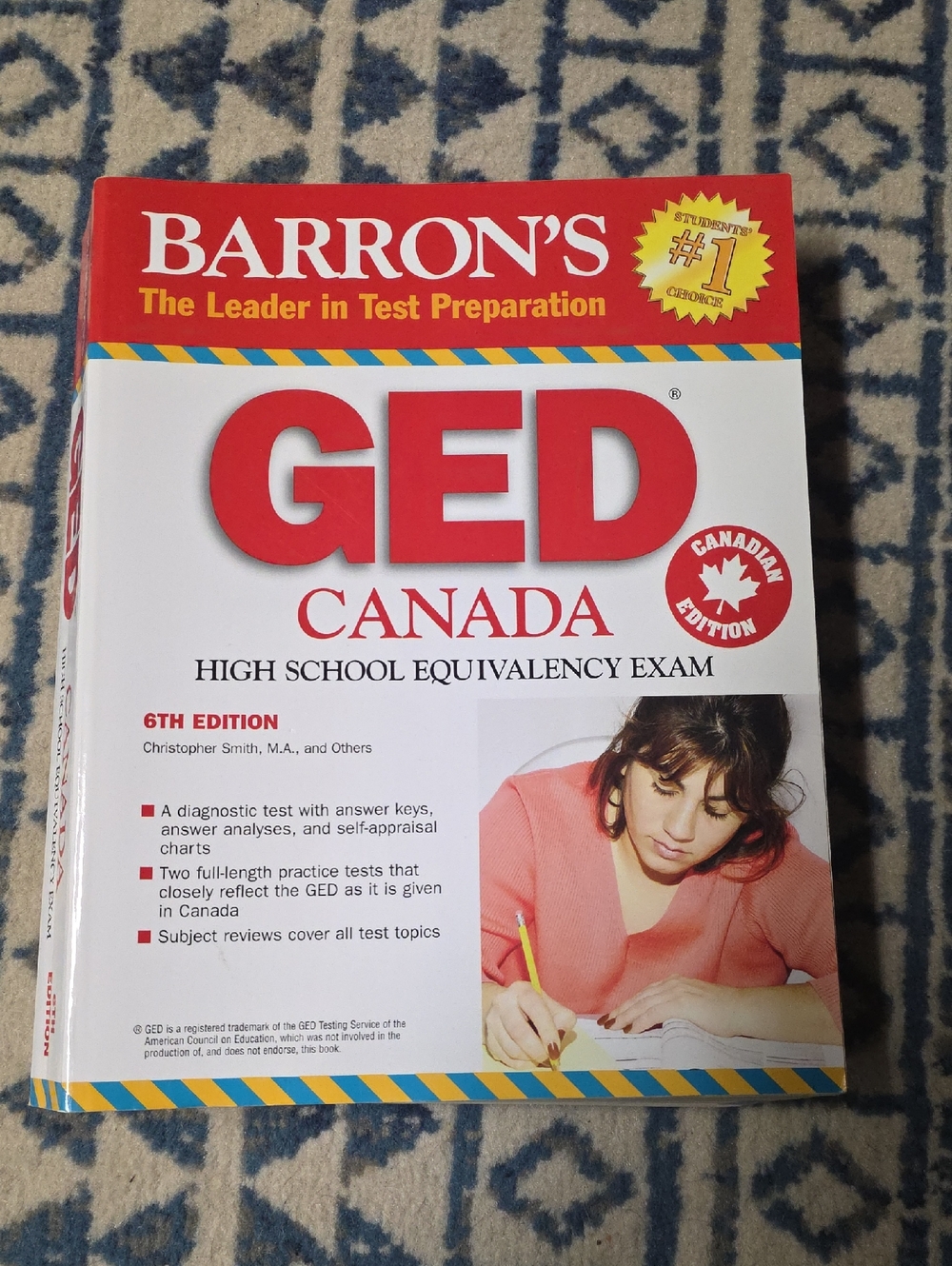 Barron's GED Canada Test Prep Book - Red & White